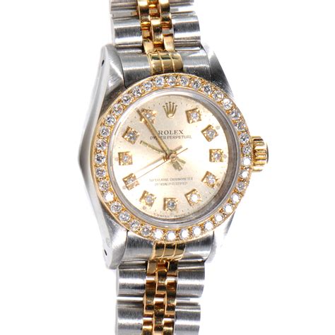 rolex ladies gold stainless|rolex gold with diamonds.